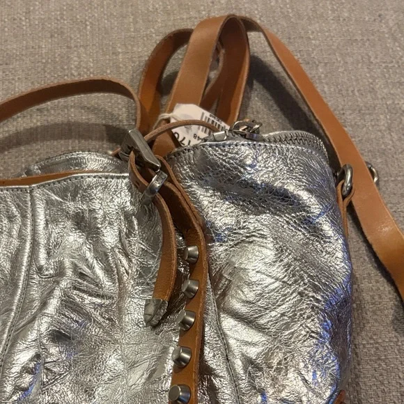 A.S.98 Silver and Brown Baltimore Shoulder Bag - new! - Picture 2 of 9